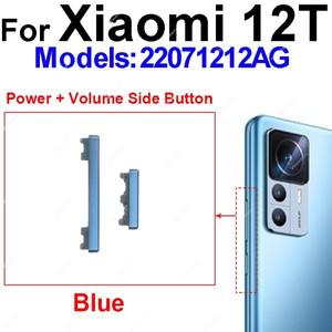 Xiaomi 12T Pro 용 전원 볼륨 측면 버튼 켜기 업 다운 키 스위치 교체 수리 부품