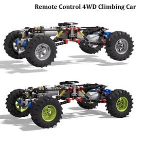RC 레고 호환 4WD RC 자동차 섀시 전기 드라이브 등산 자동차 오프로드 기술 서스펜션 충격 8CH APP 원격