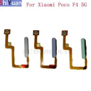 지문 센서 버튼 플렉스 케이블 리본 Xiaomi Poco F4 5G 전원 키 터치 교체 부품