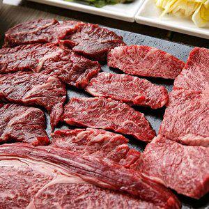 [산해직송]특수부위 1kg 세트(등심+우삼겹+토시+차돌+갈비살) 소고기 구이 캠핑 요리