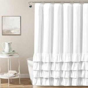 Allison 러플 샤워 커튼 182 9cm 72인치 Lush Decor