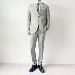 [리빌모아]남자 여름 린넨 캐주얼 정장세트 양복 수트 DB-SSS-60-그레이