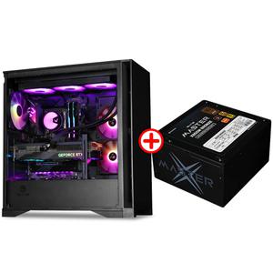 몬스타 가츠 케이스 파워 세트 X840E블랙 + MASTER X X850W 80 Plus 브론즈 ATX3.1 블랙