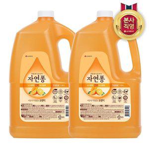 [엘지생활건강]자연퐁 주방세제 오렌지 3.04L x 2개
