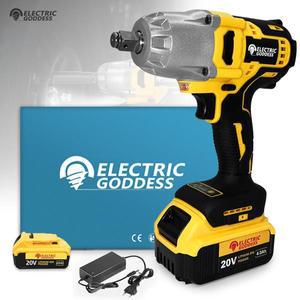 1/2 인치 1800NM 토크 렌치 충전식 전기 렌치 충전 세트 Dewalt 20v 배터리 용 3 단 속도 조절