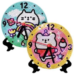 보석십자수 탁상시계만들기 2개/십자수/DIY/만들기/공예/수예/취미