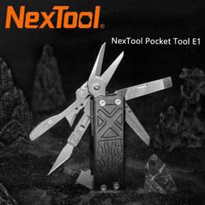 NexTool 포켓 멀티툴 E1 EDC 다기능 도구, 교체 가능한 조각 칼, 접이식 가위 스크레이퍼, 스크루드라이버, 10 in