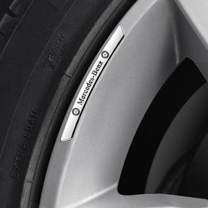 알루미늄 자동차 휠 허브 배지 타이어 림 스티커 장식 액세서리 메르세데스 벤츠 AMG W206
