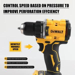 DEWALT DCD805 20V MAX XR 브러시리스 무선 1/2인치 해머 드릴/드라이버 휴대용 무단 변속 핸드 드릴 베어