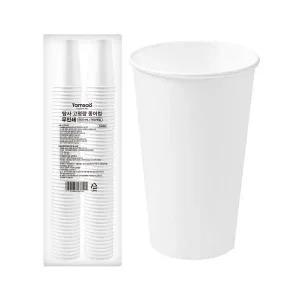 탐사 고평량 무인쇄 종이컵 500ml 100개입 1개 one option