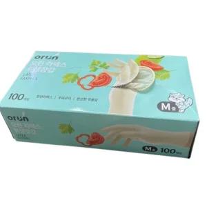 오런 라텍스 위생장갑100매 M(아이보리)