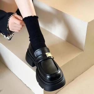 여성 로퍼 5cm 225-250mm 메탈 키높이 통굽 단화 학생구두