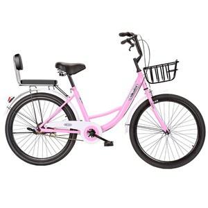 자전거 바구니 로드 KAWASAKI 여자 24인치 아줌마자전거 출퇴근용 여성자전거