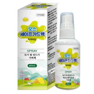 일명제약 모기기피제 스프레이 모스 세이프가드액 60ml 진드기퇴치제 이카리딘15% 영유아 어린이 사용가능 몸에 뿌리는 모기약