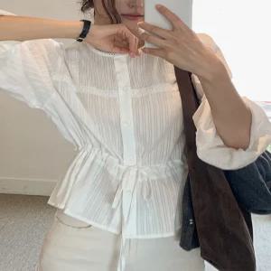 라벨르 스트링 블라우스 / 아일렛블라우스