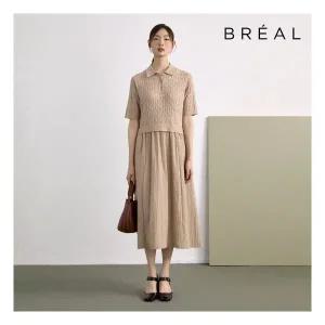 브리엘 25FW 반팔 케이블 카라 니트 원피스 2종852576