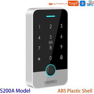 방수 블루투스 Tuya APP 지문 액세스 컨트롤러 독립형 RFID 키보드 터치 13.56MHz 도어 오프너 시스템