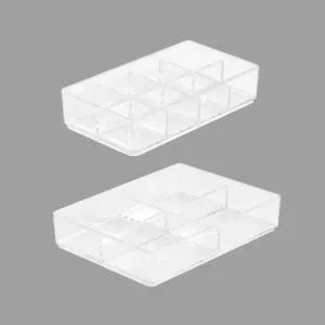 보노하우스 모던 큐브 투명 정리함 3호+4호 세트 오거나이저