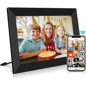 YENOCK FRAMEO 디지털 사진 프레임 WiFi 10.1인치 HD IPS LCD 터치스크린, 16GB 메모리, 자동 회전, 벽걸이, 어디서나 무료 앱을 통해 사진과 동영상을 공유할 수 있는 간편한 설정