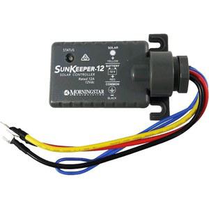 모닝스타 선키퍼 12A PWM 태양광 충전 컨트롤러(SK-12) - 인텔리전트 패널 레귤레이터, 12V 배터리 지원, IP65 실외 제어, HAZLOC 등급, 5년 보증 미국에서 설계됨