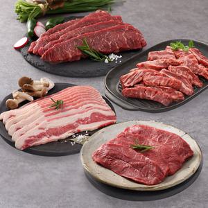 [작심밀도]더드림 미국산 초이스 살치살, 부채살, 갈비살, 우삼겹 / 총 800g