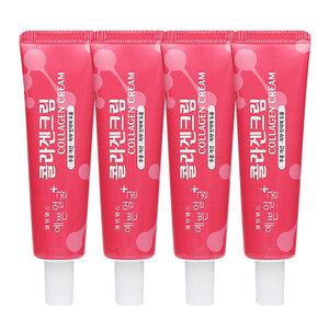 웰빙헬스 예쁜얼굴 콜라겐 크림 주름개선 피부탄력 도움 25ml X 4개