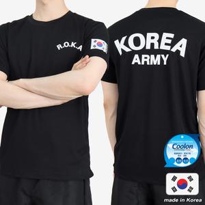 쿨론 스포츠웨어 ROKA 로카반팔티 검정 로카티 군인 군용 군대 티셔츠