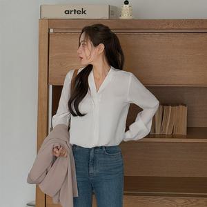[제작/빅사이즈]이블렛 가비덴 브이넥 블라우스 제이스타일