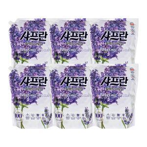 엘지 샤프란 섬유유연제 리필 릴렉싱 아로마 1.6L x 6개