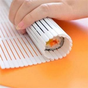 DIY 스시 롤러 매트 빨 수있는 재사용 가능 금형 일본 롤링 메이커 케이크 롤 패드
