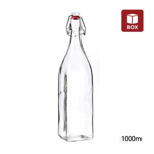 (1BOX) 유리병 더치스윙병1000ml(사각) / 24개