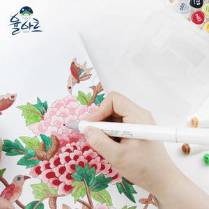 [율아트] 우리 민화 컬러링북/색연필 추가옵션/직장인 취미/컬러테라피/수채화 그리기