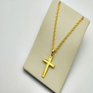 24K 순금 18.75g(5) 광 십자가 메달 여성 목걸이(18K 연결고리 장식)
