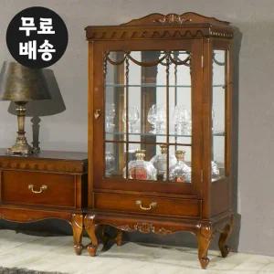 세디 엔틱 장식장 원목 유리 진열장 거실 술장(소/625)