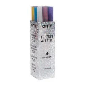 [인더스토리] OMY 펠트펜-글리터-9pc(FEU07)