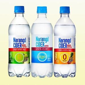 나랑드 사이다 제로 500ml 플레인12 그린6 파인애플6 /총24