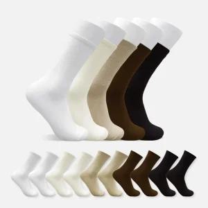 에버라스트 컬러 여자 중목 장목 양말 10켤레 무지 흰색 검정 세트
