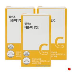 웰러스 바른 비타민C 항산화 활력 임산부 추천 90정X3