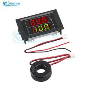 호환 LED 디지털 디스플레이 전압 전류 계량기 AC 60-500V 100A 고정밀 측정기 전기 기기