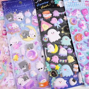 1 pc 만화 토끼 유령 야광운 푹신한 3D 스티커 Scrapbooking Diy 저널 편지지 스티커 시트 선물 데코 상