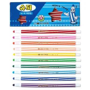 지구화학 슈퍼 낱색 색연필/색칠용/미술/입학/선물/초등/유치원/단색/샤프식/어린이/가정/학교
