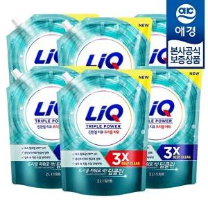 [애경]리큐 진한겔 딥클린 트리플파워 세탁세제 리필 2L x6개