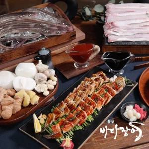 통영 자연산 바다장어 3팩 6팩 붕장어 아나고 소금 양념