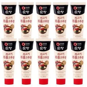 청정원 청정원 순창 쇠고기 볶음고추장 60g 여행용 튜브고추장 10개