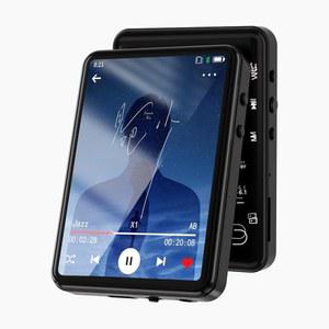 블루투스 5.3을 지원하는 Tengsen MP3 플레이어, 스피커, FM 라디오, 헤드폰, SD 카드 슬롯이 있는 풀 터치 스크린 휴대용 HiFi 음악 플레이어 장치, 최대 128GB 확장, 블랙, 64GB