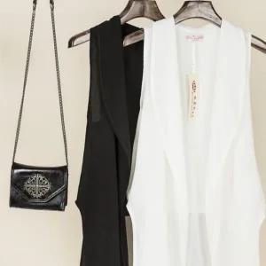 [콩심팥심]여름 여성 빅사이즈 시원한 롱조끼 쉬폰 패셔너블 망사 베스트