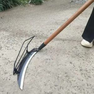 망간강 막대 장낫 자루긴낫 초록 농기구 그린 도구 장대 45cm
