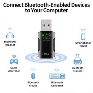 WiFi 6 AX900 Bluetooth 5.4 WiFi USB 어댑터 무선 네트워크 카드 2.4G  5GHz Wi-Fi PC/노트북 Win10/11 드