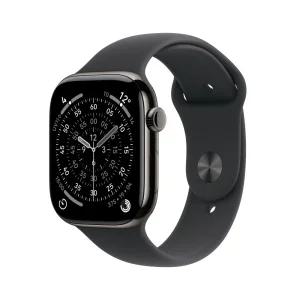 (1차예약) 애플워치 11 셀룰러 42mm 슬레이트 티타늄 케이스 블랙 스포츠 밴드 (SM) MF8R4KHA