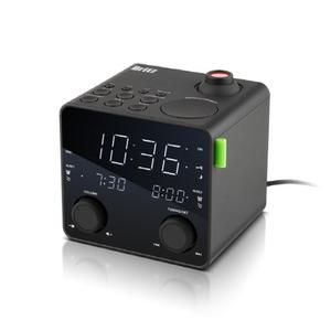 FM라디오 LED 탁상시계 AUX재생 프로젝터 듀얼알람